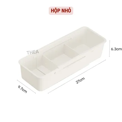 Hộp đựng đồ chia ngăn đa năng, Khay chia ngăn kéo tủ bếp, Hộp chia ngăn hộc tủ đựng tất vớ, đồ lót, mỹ phẩm - THEA