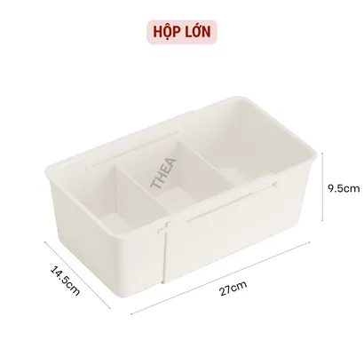 Hộp đựng đồ chia ngăn đa năng, Khay chia ngăn kéo tủ bếp, Hộp chia ngăn hộc tủ đựng tất vớ, đồ lót, mỹ phẩm - THEA
