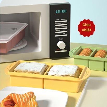 Khay làm đá viên silicone, khay silicon đựng đồ ăn dặm, trữ đông thực phẩm chia ngăn, Khuôn silicon làm rau câu, làm bánh - THEA