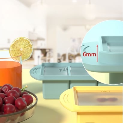 Khay làm đá viên silicone, khay silicon đựng đồ ăn dặm, trữ đông thực phẩm chia ngăn, Khuôn silicon làm rau câu, làm bánh - THEA