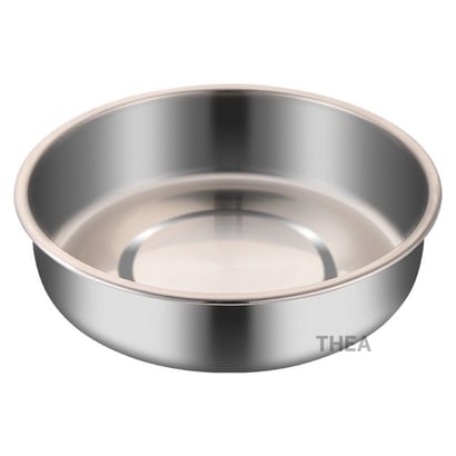 Khay inox 304 đựng đồ ăn, khay hấp inox 304 có nắp đậy đựng thực phẩm, Khay tròn inox đựng thức ăn, làm bánh đa năng - THEA