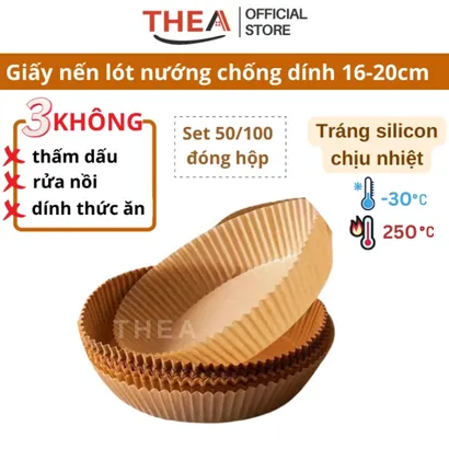 Giấy nến vàng lót cho nồi chiên không dầu chống dính không cần rửa nồi - THEA KITCHEN