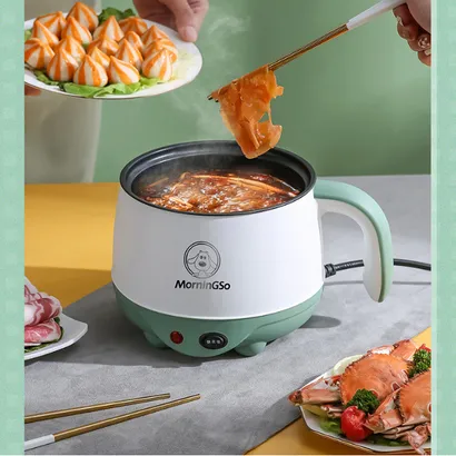 Nồi lẩu điện đa năng mini chống dính hấp, chiên, xào, lẩu, luộc, nấu cơm - THEA KITCHEN