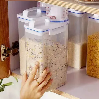 Hộp nhựa đựng hạt ngũ cốc, bảo quản thực phẩm khô 2kg - THEA KITCHEN