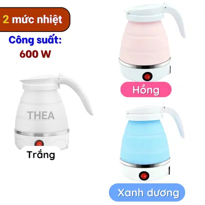 Ấm đun nước, bình đun nước gấp gọn, ấm siêu tốc gấp gọn mini cầm tay đi du lịch, dã ngoại - THEA