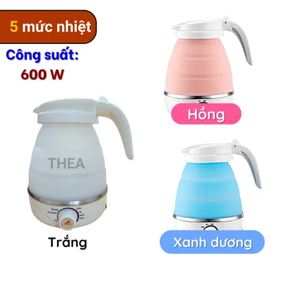 Ấm đun nước, bình đun nước gấp gọn, ấm siêu tốc gấp gọn mini cầm tay đi du lịch, dã ngoại - THEA