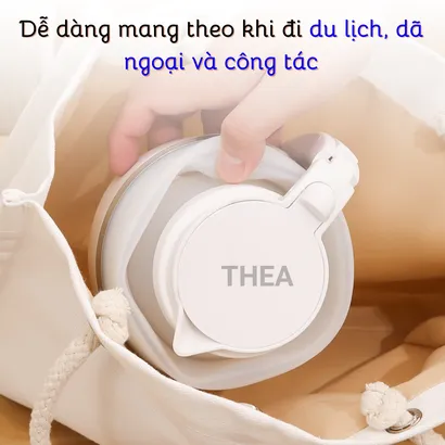 Ấm đun nước, bình đun nước gấp gọn, ấm siêu tốc gấp gọn mini cầm tay đi du lịch, dã ngoại - THEA
