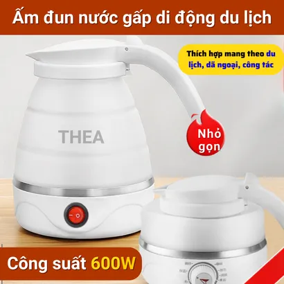 Ấm đun nước, bình đun nước gấp gọn, ấm siêu tốc gấp gọn mini cầm tay đi du lịch, dã ngoại - THEA