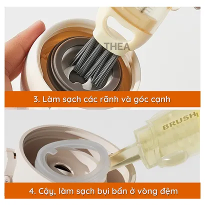 Bàn chải cọ rửa đa năng 4 in 1, dụng cụ cọ rửa ống hút, nắp bình sữa, miệng ly, cốc xoay 360 độ nhỏ gọn – THEA