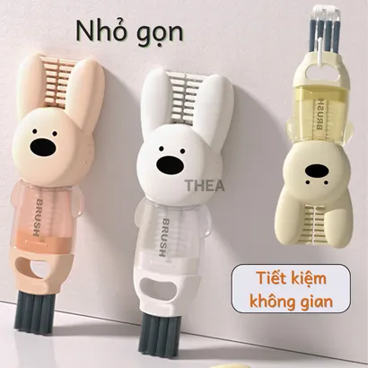 Bàn chải cọ rửa đa năng 4 in 1, dụng cụ cọ rửa ống hút, nắp bình sữa, miệng ly, cốc xoay 360 độ nhỏ gọn – THEA