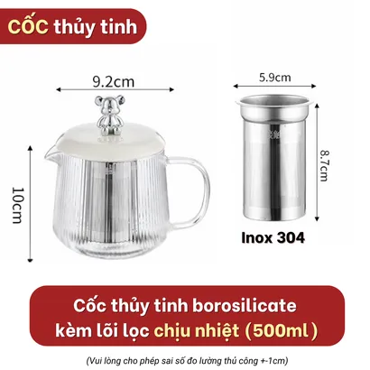 Bếp gốm điện mini cao cấp nấu đa năng pha trà, đun nước, chưng yến, giữ nhiệt, hẹn giờ, an toàn  - THEA