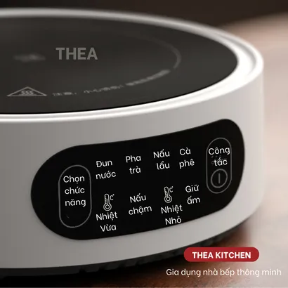 Bếp gốm điện mini cao cấp nấu đa năng pha trà, đun nước, chưng yến, giữ nhiệt, hẹn giờ, an toàn  - THEA