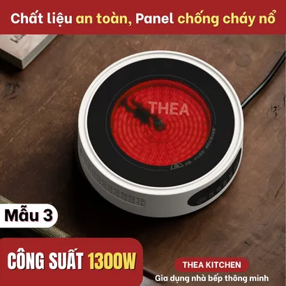 Bếp gốm điện mini cao cấp nấu đa năng pha trà, đun nước, chưng yến, giữ nhiệt, hẹn giờ, an toàn  - THEA