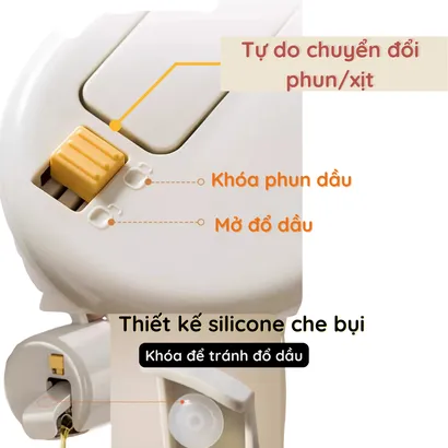 Chai thủy tinh đựng dầu ăn, bình đựng dầu ăn, lọ đựng gia vị thủy tinh 2in1, xịt, rót dầu thông minh 550ml - THEA