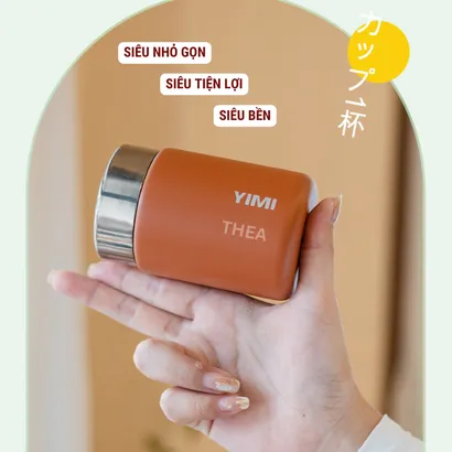 Bình nước giữ nhiệt inox mini cao cấp, cốc giữ nhiệt nóng lạnh coffee inox 316 dung tích 230-450ml đựng đa đồ uống -THEA