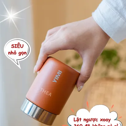 Bình nước giữ nhiệt inox mini cao cấp, cốc giữ nhiệt nóng lạnh coffee inox 316 dung tích 230-450ml đựng đa đồ uống -THEA