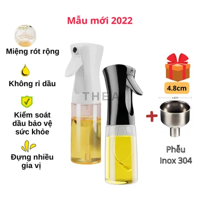 Bình xịt dầu ăn thủy tinh cao cấp 200-300ml - THEA KITCHEN