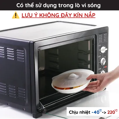 Bộ 5 nắp silicone đậy thực phẩm tủ lạnh, nồi, tô, bát, dĩa sử dụng an toàn cho lò vi sóng đa kích thước - THEA