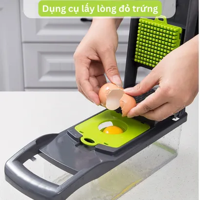 Bộ dụng cụ nạo bào sợi cắt lát rau củ quả đa năng kháng khuẩn kèm rổ 8 in 1 bảo vệ tay nhỏ gọn tiện ích –THEA kitchen