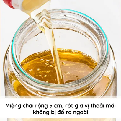 Chai bình thủy tinh đựng gia vị dầu ăn, nước mắm, nước tương,giấm thông minh cảm biến rót gia vị tự động 500ml -THEA Kitchen