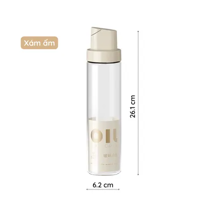 Chai bình thủy tinh đựng gia vị dầu ăn, nước mắm, nước tương,giấm thông minh cảm biến rót gia vị tự động 500ml -THEA Kitchen