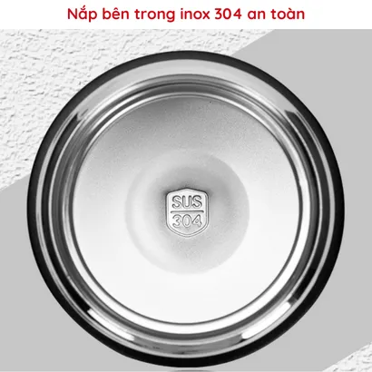 Cốc ủ hầm chân không đơn giản, bình ủ nóng inox 304 giữ nhiệt 12-24h, không dùng điện, kèm muỗng 600ml - THEA Kitchen
