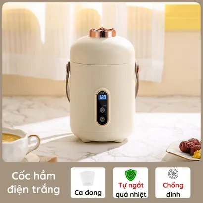 Cốc hầm điện đa năng mini, chưng yến, nấu cháo, đun nước, pha trà, hầm thịt, luộc trứng, nấu mì/lẩu 600ml - 500W - THEA kitchen