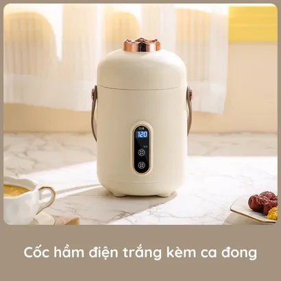 Cốc hầm điện đa năng mini, chưng yến, nấu cháo, đun nước, pha trà, hầm thịt, luộc trứng, nấu mì/lẩu 600ml - 500W - THEA kitchen