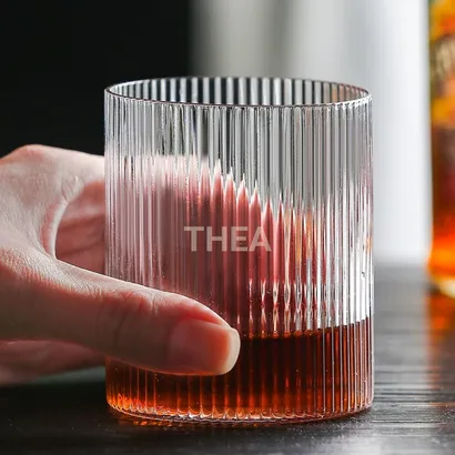 Cốc ly thủy tinh đẹp dễ thương chịu nhiệt cao uống trà, cafe, uống rượu, decor, pha chế cao cấp 500ml - THEA