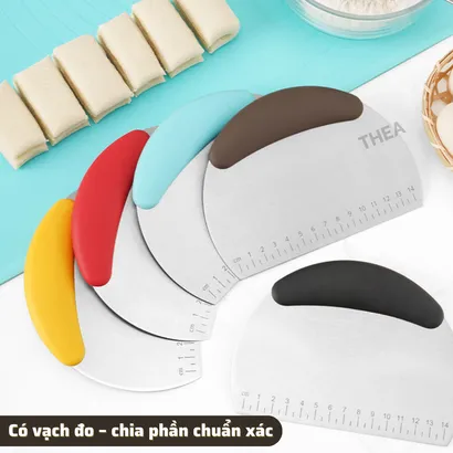 Dao cắt bột làm bánh, Đồ cắt bột, dụng cụ cắt vét bột có thang đo chính xác - THEA