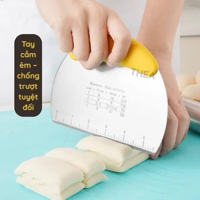 Dao cắt bột làm bánh, Đồ cắt bột, dụng cụ cắt vét bột có thang đo chính xác - THEA