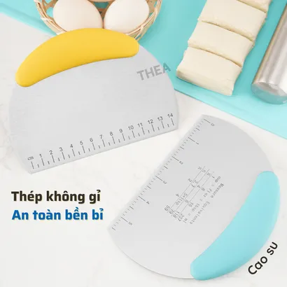 Dao cắt bột làm bánh, Đồ cắt bột, dụng cụ cắt vét bột có thang đo chính xác - THEA