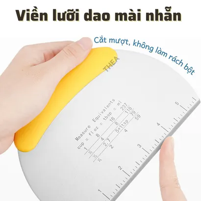 Dao cắt bột làm bánh, Đồ cắt bột, dụng cụ cắt vét bột có thang đo chính xác - THEA