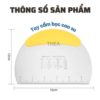 Dao cắt bột làm bánh, Đồ cắt bột, dụng cụ cắt vét bột có thang đo chính xác - THEA