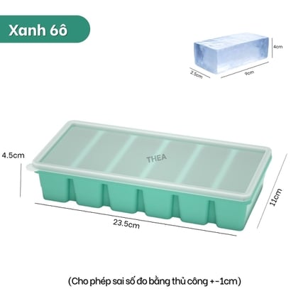 Khay làm đá viên silicone, khay silicon đựng đồ ăn dặm, trữ đông thực phẩm chia ngăn, Khuôn silicon làm rau câu, làm bánh - THEA