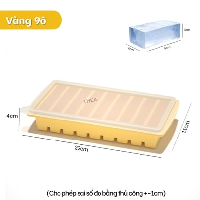 Khay làm đá viên silicone, khay silicon đựng đồ ăn dặm, trữ đông thực phẩm chia ngăn, Khuôn silicon làm rau câu, làm bánh - THEA