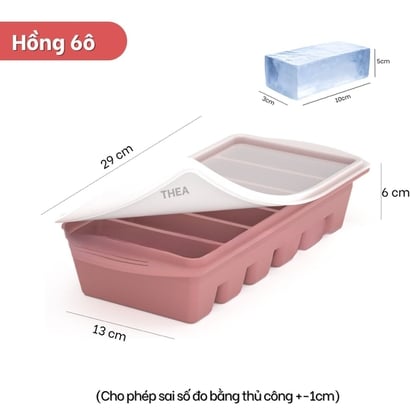 Khay làm đá viên silicone, khay silicon đựng đồ ăn dặm, trữ đông thực phẩm chia ngăn, Khuôn silicon làm rau câu, làm bánh - THEA