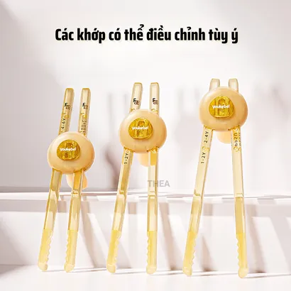 Đũa tập ăn cho bé, đũa tập gắp ăn, đũa ăn dặm trẻ em ăn cơm, tập gắp silicon an toàn cho bé từ 1 đến 6 tuổi - THEA
