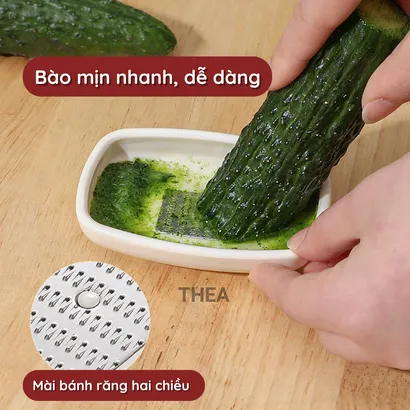 Dụng cụ bào, nạo inox đa năng bào tỏi, gừng, riềng, wasabi, củ quả nhuyễn tiện lợi - THEA