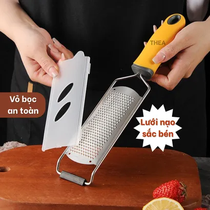 Dụng cụ bào sợi phô mai, dao bào sợi đa năng thép không gỉ, đồ bào sợi bào phô mai, vỏ chanh bằng inox - THEA