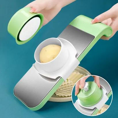 Bộ dụng cụ nạo bào sợi cắt lát rau củ quả đa năng kháng khuẩn kèm rổ 5 in 1 bảo vệ tay nhỏ gọn tiện ích –THEA kitchen