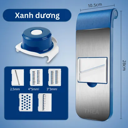 Bộ dụng cụ nạo bào sợi cắt lát rau củ quả đa năng kháng khuẩn kèm rổ 5 in 1 bảo vệ tay nhỏ gọn tiện ích –THEA kitchen