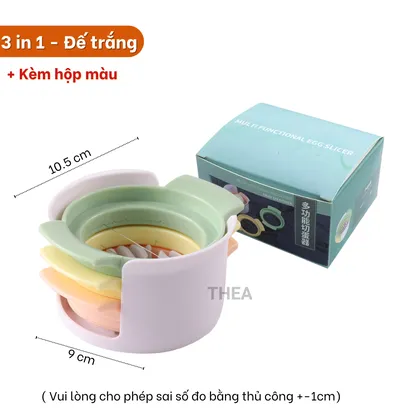 Dụng cụ cắt lát trứng luộc, trái cây mềm 4 in 1, cắt bơ, chuối, kiwi, nho, xúc xích, trái cây mềm - THEA