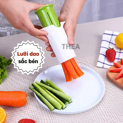 Dụng cụ cắt trái cây, dụng cụ cắt rau củ, dưa chuột, cà rốt, chia đều nhanh chóng, tiện lợi, đẹp mắt - THEA