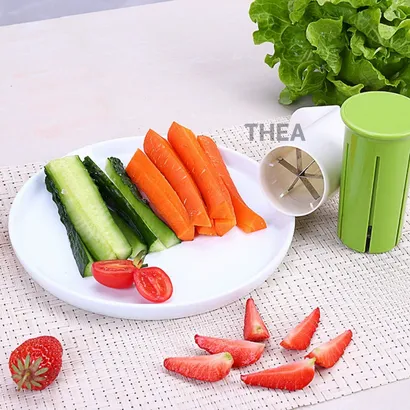Dụng cụ cắt trái cây, dụng cụ cắt rau củ, dưa chuột, cà rốt, chia đều nhanh chóng, tiện lợi, đẹp mắt - THEA