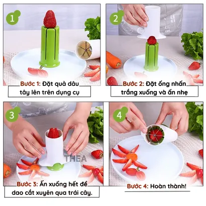 Dụng cụ cắt trái cây, dụng cụ cắt rau củ, dưa chuột, cà rốt, chia đều nhanh chóng, tiện lợi, đẹp mắt - THEA