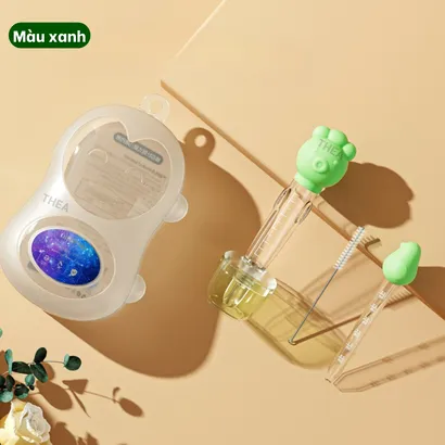 Dụng cụ cho bé uống thuốc, Ống bón thuốc, sữa cho bé, ống bơm thuốc chống sặc đầu hút silicone - THEA