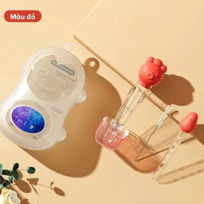 Dụng cụ cho bé uống thuốc, Ống bón thuốc, sữa cho bé, ống bơm thuốc chống sặc đầu hút silicone - THEA