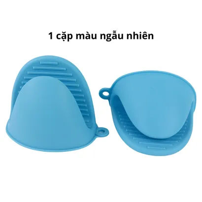 Bộ 2 miếng nhấc nồi, kẹp nhắc nồi 100% silicone, găng tay chịu nhiệt cách nhiệt - THEA KITCHEN