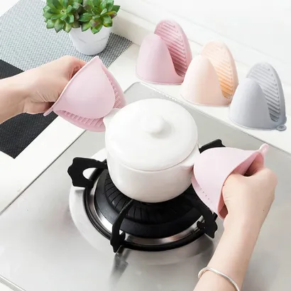 Bộ 2 miếng nhấc nồi, kẹp nhắc nồi 100% silicone, găng tay chịu nhiệt cách nhiệt - THEA KITCHEN